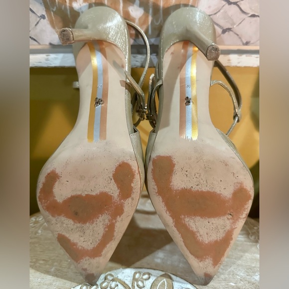 EUC Sam Edelman “Ayla” Champagne Patent Leather Pumps In Champagne Color Size 10 - Picture 15 of 16